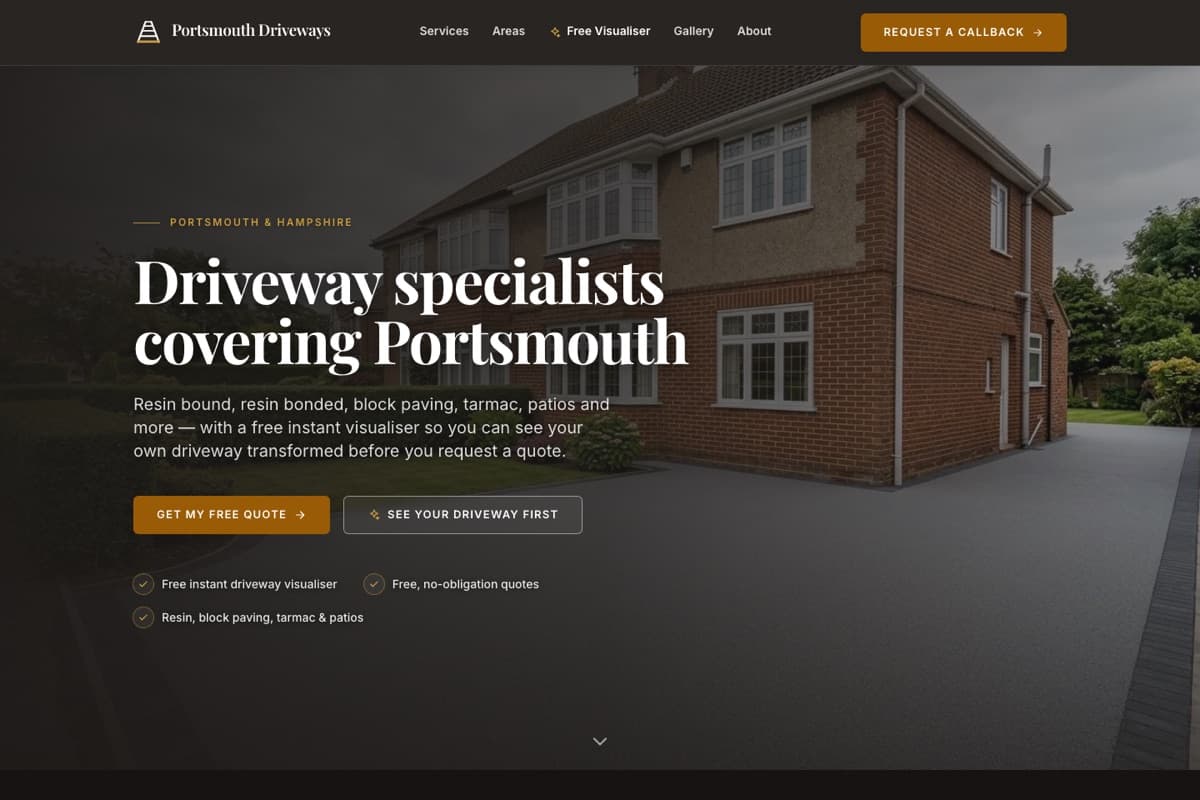 Portsmouth Driveways website